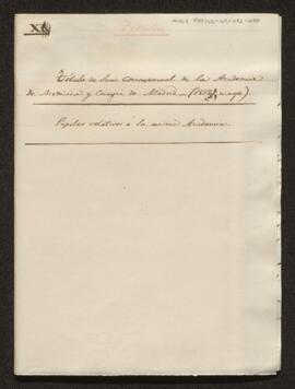 X. Acadèmia de Medicina i Cirurgia de Madrid (sig: 281/10)