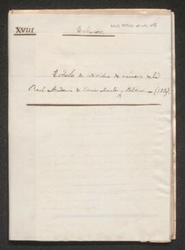 XVIII. Real Academia de Ciencias Morales y Políticas  (sig: 281/18)