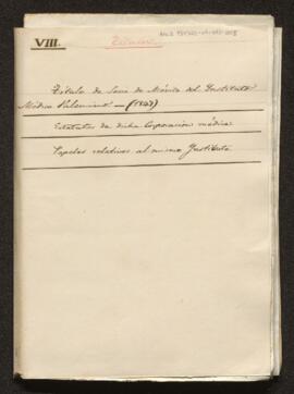 VIII. institut Mèdic de Palència (sig: 281/8)