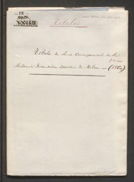 IX. Títol de soci corresponsal de l'Acadèmia Física-Estadística de Milà (1860) (sig: 279/9)