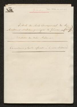 III. Acadèmia Mèdic-Quirúrjica de Gènova (sig: 279/3)