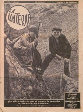 La Linterna. Semanario de reportajes, nº20. 1 octubre 1935