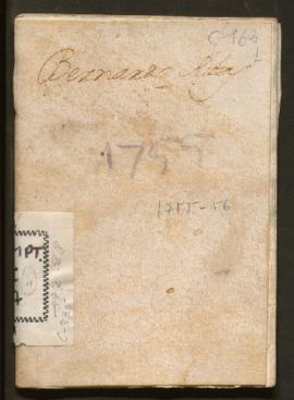Llibre d'albarans del clavari 1755 - 1756