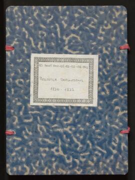 Registre defuncions 1820-1822