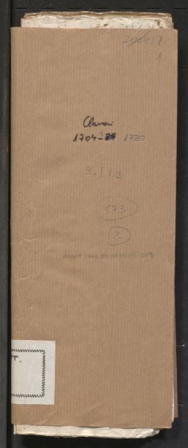 Llibres de comptes del clavari 1704 - 1750