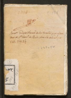 Llibre d'albarans del clavari 1749 - 1750