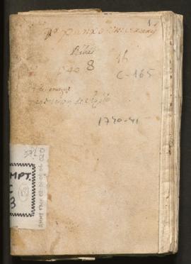Llibre d'albarans del clavari 1740 - 1741