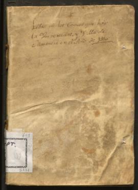 Llibre d'albarans del clavari 1810